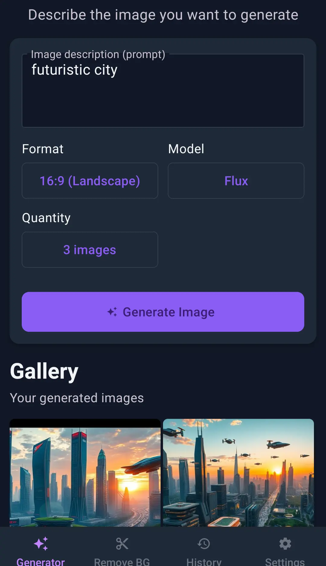 Aspect ratio and format controls